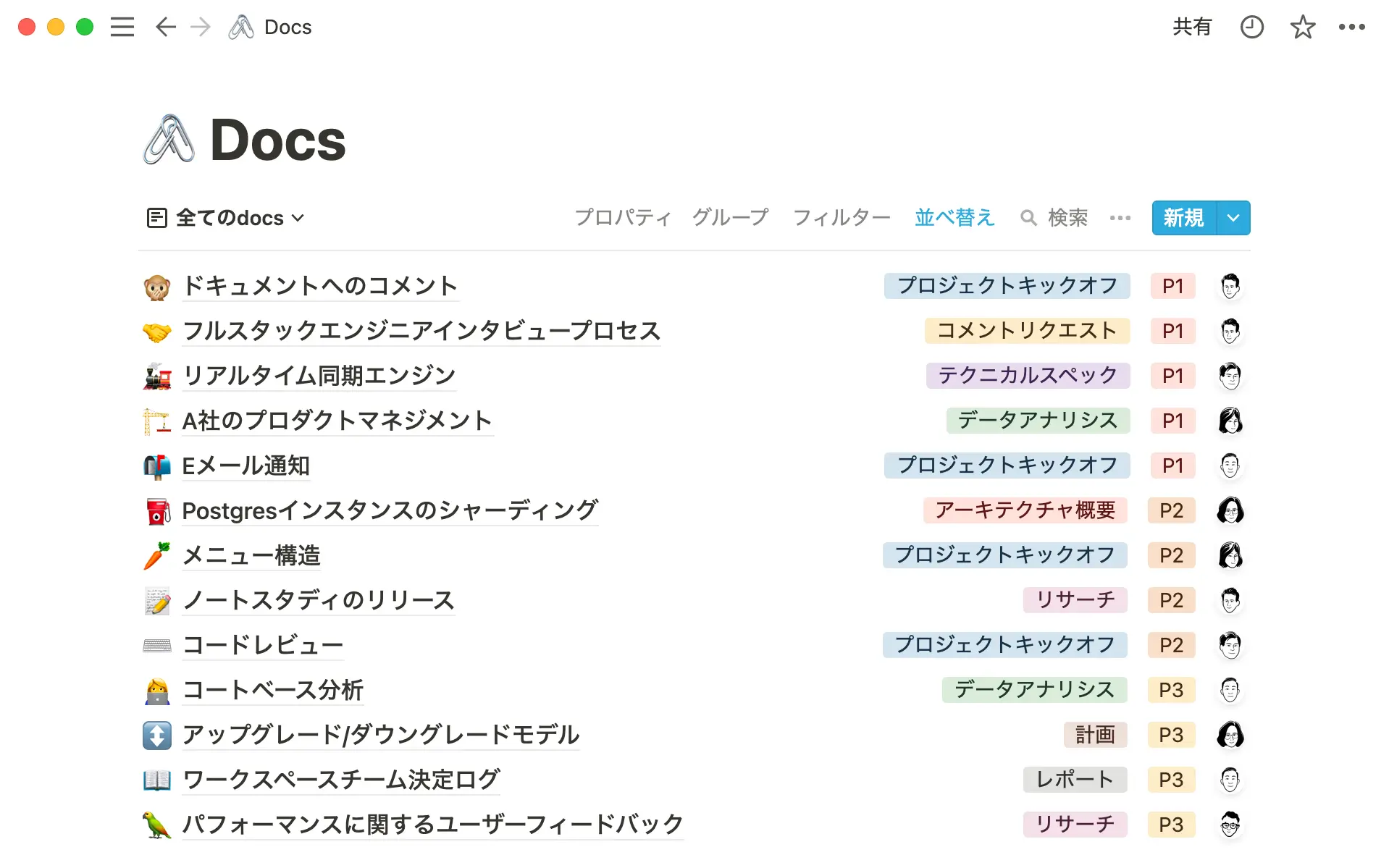 ドキュメントデータベースは、思いついたことを整理するのに役立ちます。