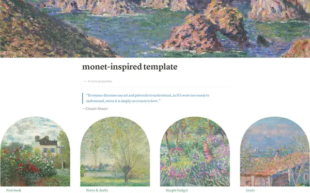 Monet-inspired Dashboard