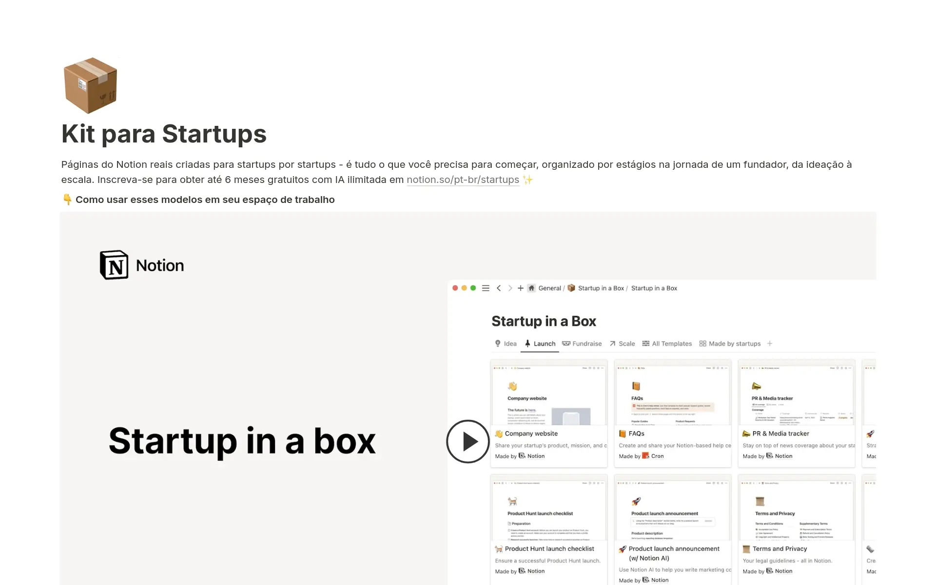 Imagem da coleção top-10-free-startup-templates-in-notion